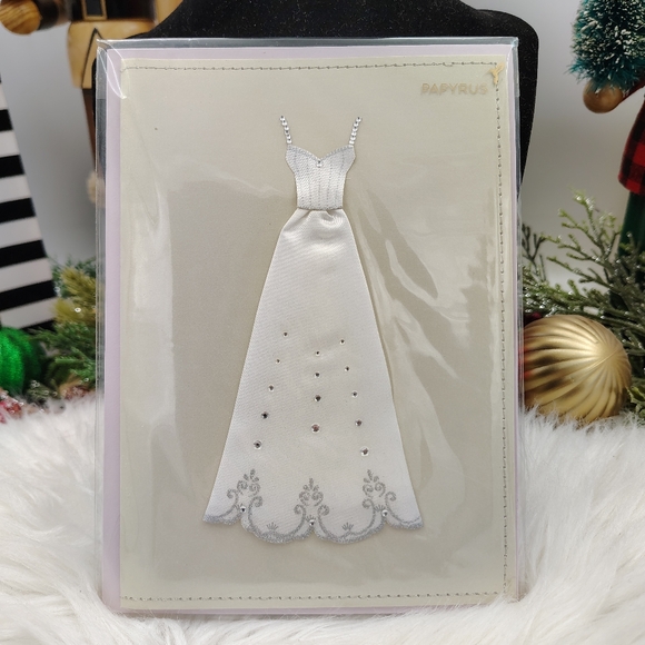 Papyrus White Wedding Card with Silver Accents - Picture 1 of 4